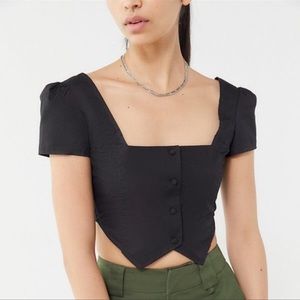 IAMGIA Black Ankaa Square Neck Top